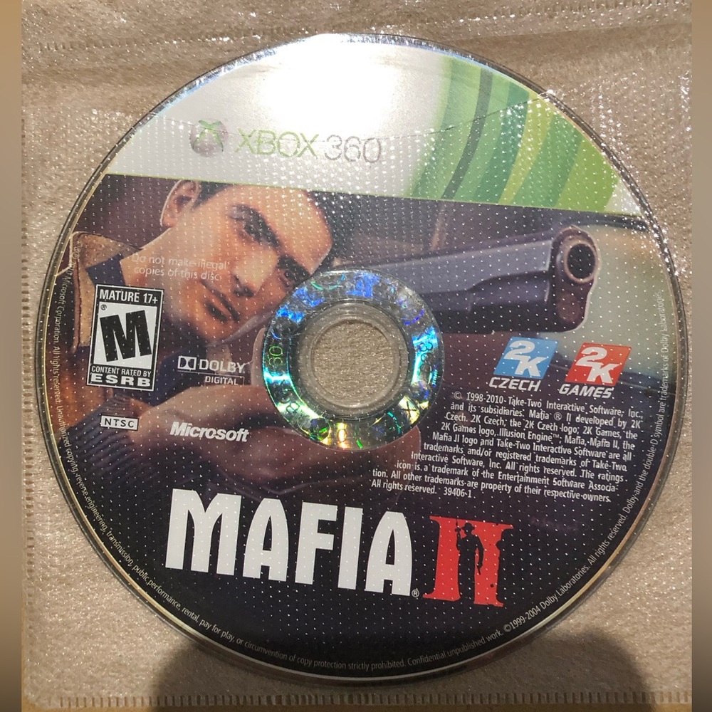 3/$40 Mafia II - Xbox 360 Disc Only